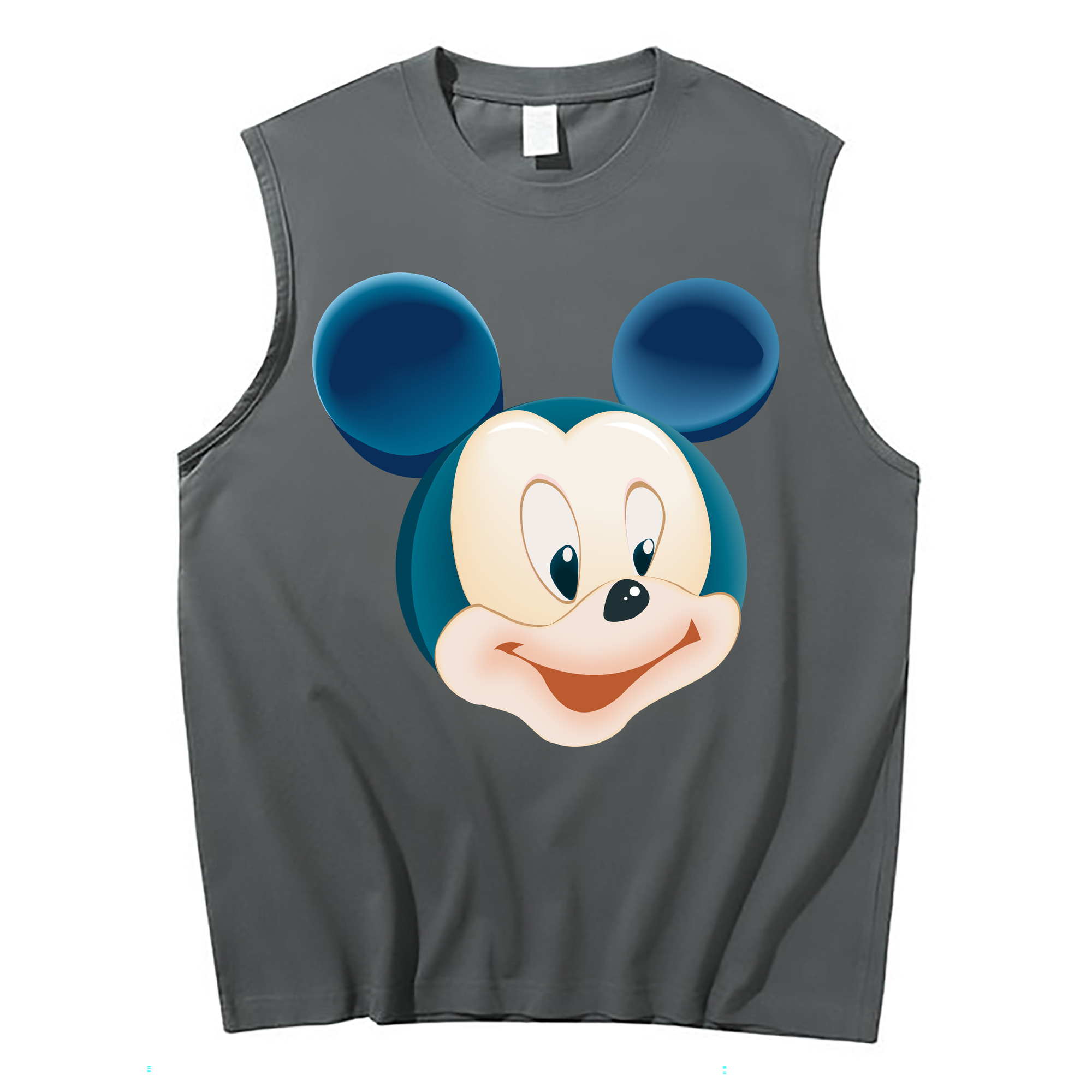 ミッキーマウス Mickey Mouse コットン100％タンクトップ（フロントプリント）